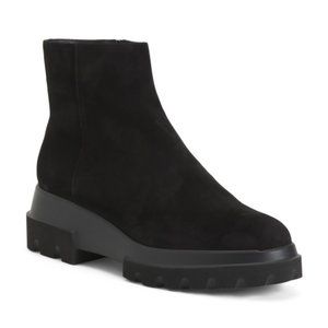 Suede Chelsea Chunky Sole Booties